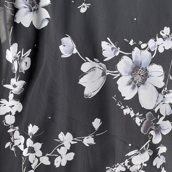 Cache prom dress vintage rhinestone beaded floral maxi gown cocktail formal S - Picture 11 of 17